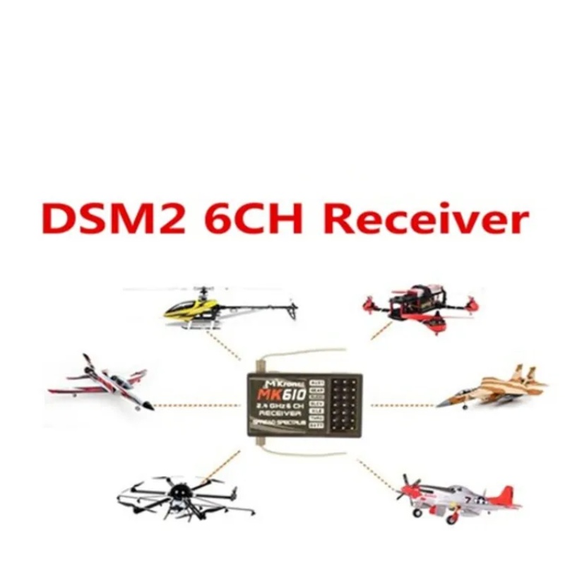 DSM2 MK610 AR6100 2.4G 6CH RC  - Drone Rc Leading ulasan dan harga